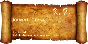 Kassai Ilona névjegykártya