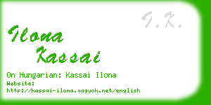 ilona kassai business card